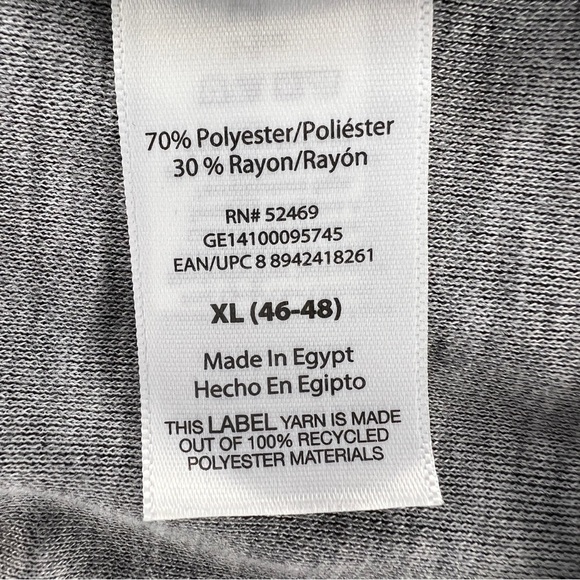 NEW GEORGE XL DARK GREY PULLOVER JACKET ZIP COLLAR STRETCH GOLF ATHLETIC - Picture 8 of 10